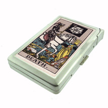 Tarot Card XIII D14 100&#39;s Size Cigarette Case with Built in Lighter Wallet Death - $21.73