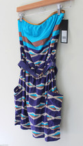 NWT Marc by Marc Jacobs Sexy Strapless Belted Swim Cover Up Violet Dress M $186 - £56.76 GBP