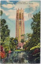 Postcard Singing Tower In Peaceful Mountain Lake Sanctuary Lake Wales Florida - £3.15 GBP