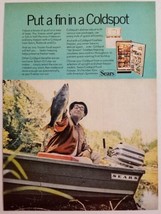 1968 Print Ad Sears Coldspot Freezers, Boat &amp; Outboard Motor - $9.50
