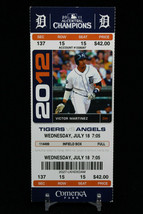 Detroit Tigers vs Los Angeles Angels MLB Ticket w Stub 07/18/2012 Vic Martinez - £9.14 GBP