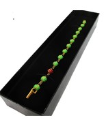 Vintage Joan Rivers Gold Tone Green Red Enamel Ladybug 7.5” Bracelet Ori... - £101.37 GBP