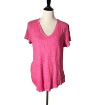 Vineyard Vines Women Size M Simple T Shirt Pink Distressed Short Sleeve Top - £10.81 GBP