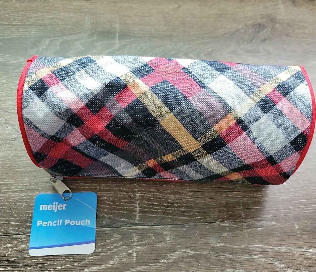Pencil or make-up pouch. Red, yellow, and white with a shimmer. New - $12.82