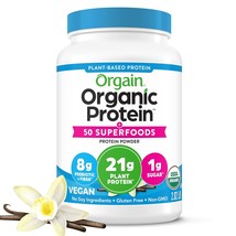 Orgain Organic Protein + Superfoods Powder, Vanilla Bean - 21g of Protein, Vegan - £47.30 GBP