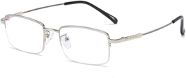 Mwah Multifocal Reading Glasses for Men Progressive Half Frame Titanium Alloy Bl - £15.38 GBP