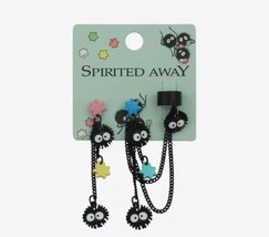 Studio Ghibli Spirited Away Soot Sprites Star Candy Charms Cuff Earrings Set - £18.24 GBP