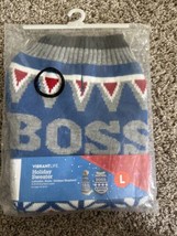 NWT Vibrant Life Holiday Blue “Boss&quot; Plaid Sweater Size Large - $10.39
