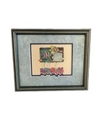 Vintage Framed Tropical Fish Print Signed Illegible Artist 9x11 Coastal Art - $25.20