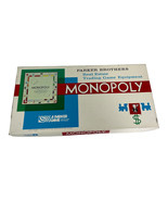 Vintage Monopoly Real Estate Trading Board Game Equipment Parker Brother... - $360.60 MXN