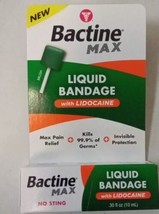 Bactine MAX Liquid Bandage No Sting 0.3 oz each Exp 03/26 - $11.29