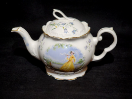 Vintage CROWN DORSET Ceramic Teapot &amp; Lid Victorian Floral STAFFORDSHIRE... - $34.98