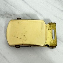 Gold Tone Web Clamp Simple Basic Belt Buckle - £5.46 GBP