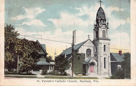 Madison Wisconsin~St Patrick&#39;s Catholic CHURCH-1909 Postcard - £5.48 GBP