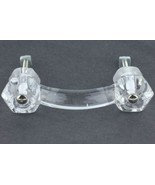 2  Crystal CLEAR Glass Cabinet Pulls Drawer Handles Hardware Victorian S... - $19.75
