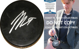 Jay Bouwmeester St Louis Blues Flames signed Hockey puck exact proof Beckett COA - £59.34 GBP