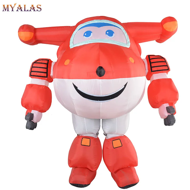 Super Wings Plane Inflatable Mascot Costume For Adult Men Women Cosplay Robot - £824.46 GBP