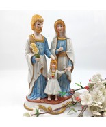 Vtg Belgian Bisque Porcelain Holy Family Statue, St. Joseph, Virgin Mary... - $83.80