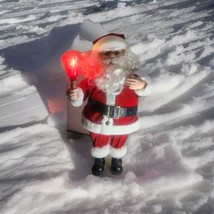 Telco Motion Motionettes Christmas Santa Claus 24” Moves Candle Bell Lights Up - $28.71