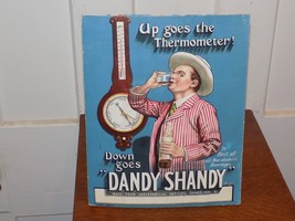Vintage Dandy Shandy Cardboard Counter Display Sign - $94.05