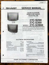 Sharp 27C-S200 S300 S3900 TV / Television Service Manual *Original* #1 - $19.77
