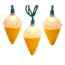 Kurt Adler 10 Light Ice Cream Cone Light String Multicolor UL4370 - $32.65