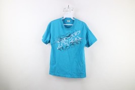 Vintage Fox Racing Mens Small Thrashed Spell Out Big Logo Short Sleeve T-Shirt - £23.29 GBP