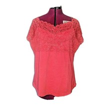 Torrid Top Red Women Plus Size 1X Lace Bust And Sleeves - £21.28 GBP