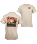 Coors Sunset in Golden Colorado Front and Back Print T-Shirt Beige - £32.03 GBP+