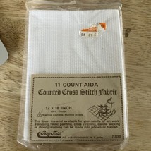 Counted Cross Stitch Fabric Aida Cloth 11 Count Vintage Ray Mar White 12... - £8.39 GBP