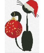 Christmas Meow cat cross stitch chart AAN Alessandra Adelaide Needleworks - £12.42 GBP