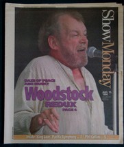 JOE COCKER WOODSTOCK 94 SHOW NEWSPAPER SUPPLEMENT VINTAGE 1994 - £19.65 GBP