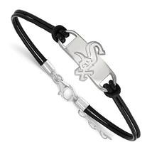 SS  Chicago White Sox Small Center Leather Bracelet - £63.27 GBP