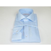 Mens 100% Italian Cotton Shirt High Quality Non Iron SORRENTO Turkey 4525 Blue image 3