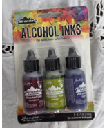 Ranger Adirondack Earthtones Alcohol Inks Tim Holtz 2014 NIP 3 Bottles .... - $12.99