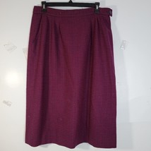 Womens Red/navy Pendelton Wool lined skirt Size 14 - $18.55