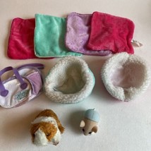 Lot Of Zhu Zhu Pets Hamster Bed Blanket Mat Bag Parts Miscellaneous + Ty... - $14.24