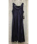 S.L. Fashions Women&#39;s Size Large Saphir Bead Neck Crushed Satin Style 11... - £55.29 GBP