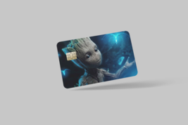 GROOT  guardians of the galaxy, 2 pc credit card skin &amp; DEBIT CARD,TROLL... - £6.10 GBP