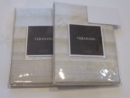 2 Vera Wang Silk Strie Standard Shams - £67.54 GBP