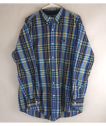 Chaps Easy Care Men&#39;s Colorful Plaid Casual Dress Shirt Size Large - $27.05 CAD