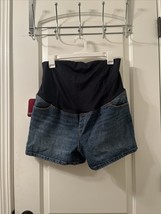 Isabel &amp; Ingrid Maternity Women&#39;s Jean Shorts MIDI Short Pockets Size 14 - $24.62