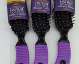 Donna Collection Curved Cushion Small Soft Brush in Violet Handle Pack of 3 - $29.90