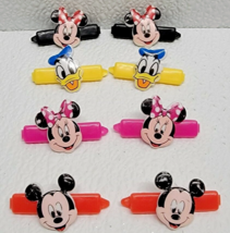 Vintage 1991 Goody Mickey’s Shoppe Barrettes 4 Pair Mickey, Minnie, Donald - £8.93 GBP