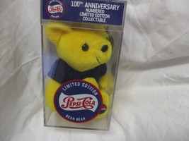 Pepsi Cola 100th Anniversary 1999 Bear#3- Yellow Bear in Case - £79.02 GBP