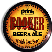 BOOKER BEER and ALE BREWERY CERVEZA WALL CLOCK - £23.50 GBP