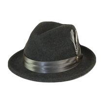 Mens Bruno Capelo Dress Hat Australian Wool Crushable Fedora UN109 Charcoal Gray image 2