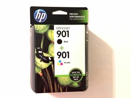 901 BLACK &amp; COLOR ink jet HP - printer Officejet 4500 J4680 J4550 J4580 J4540 - £54.33 GBP