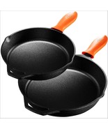 Legend Cast Iron Skillet Large Frying Pans with Silicone Hot Sleeves 12&quot;... - $69.29