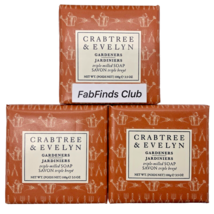 Crabtree &amp; Evelyn Gardeners Bar Soap Triple Milled 10.5oz (3x3.5oz) 3pc Set - $24.43